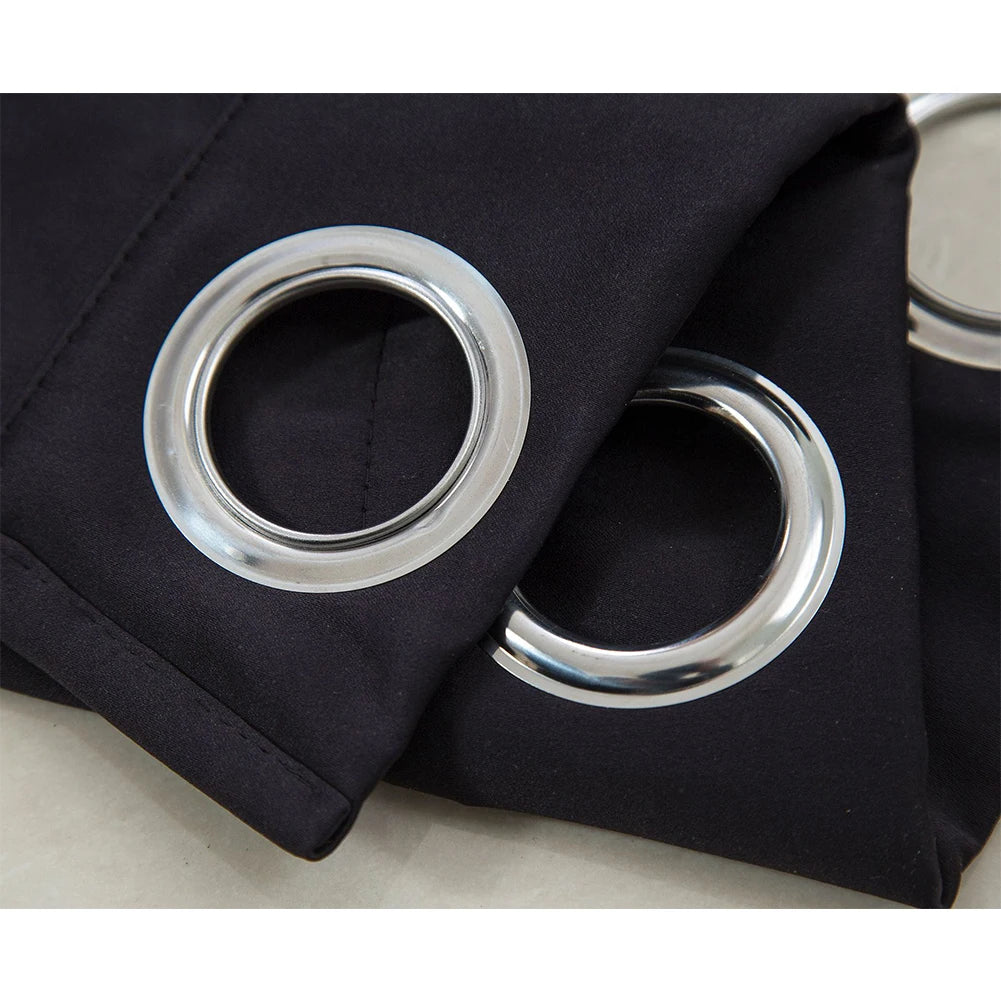 Kitchen Blackout Curtains Soft Heat Light Blocking Short Drapes for Living Room and Bedroom