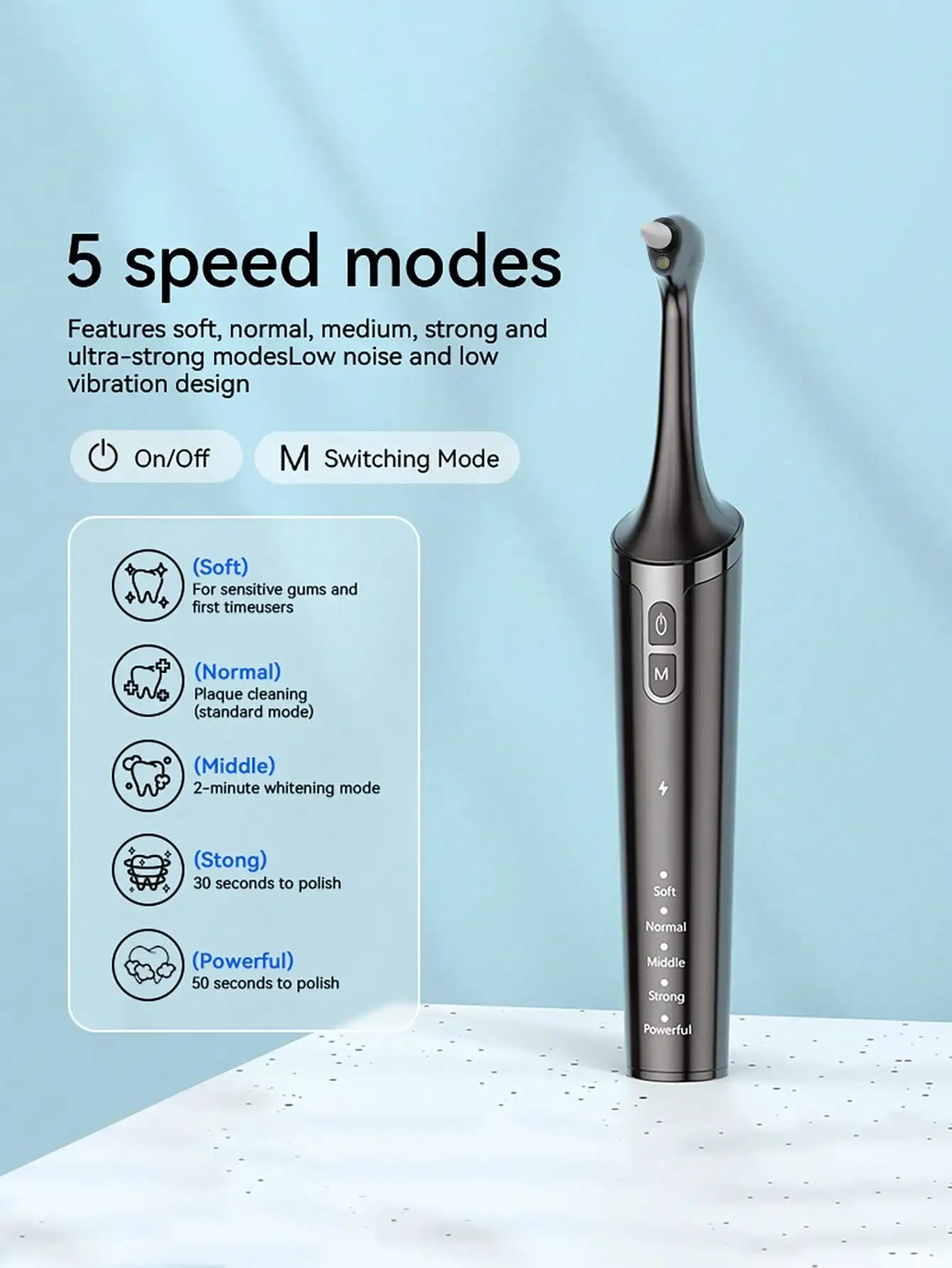 New Electric Toothbrush With Whitening Kit 5 Modes