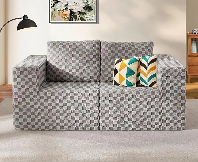 Modular Sectional Sofa Two Seater Loveseat With Memory Foam
