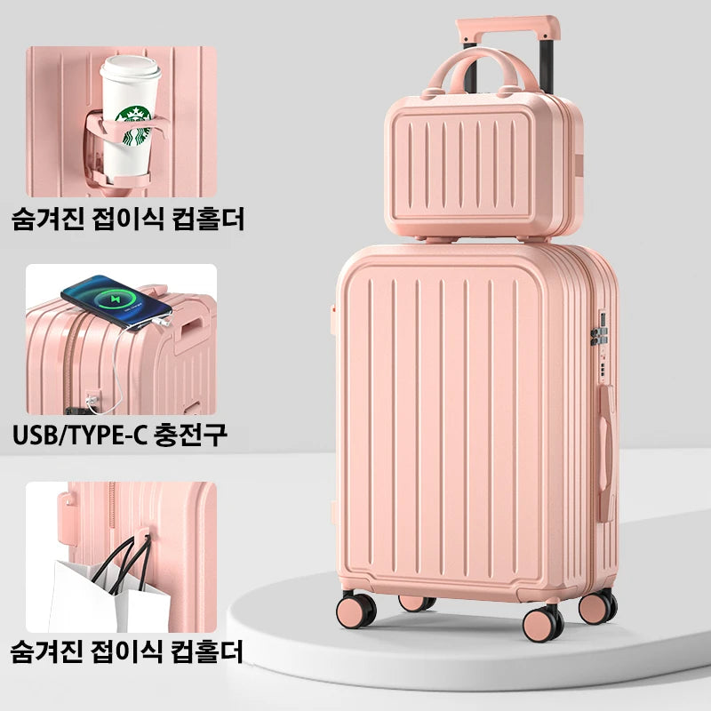 Large Capacity Luggage Trolley Suitcase 20 22 24 26 28