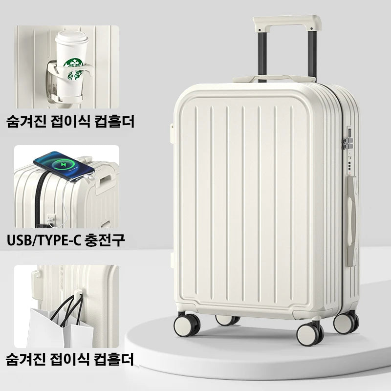 Large Capacity Luggage Trolley Suitcase 20 22 24 26 28
