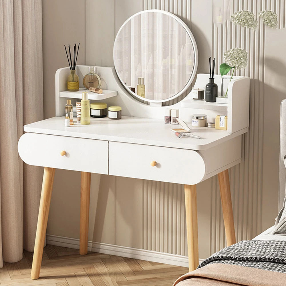 Luxury Vanity Dressing Table with Mirror White Storage