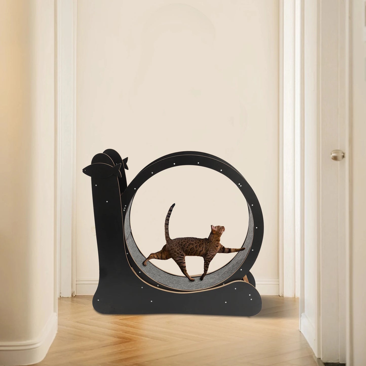 Cat Exercise Wheel Large Treadmill With Carpet Runway Black