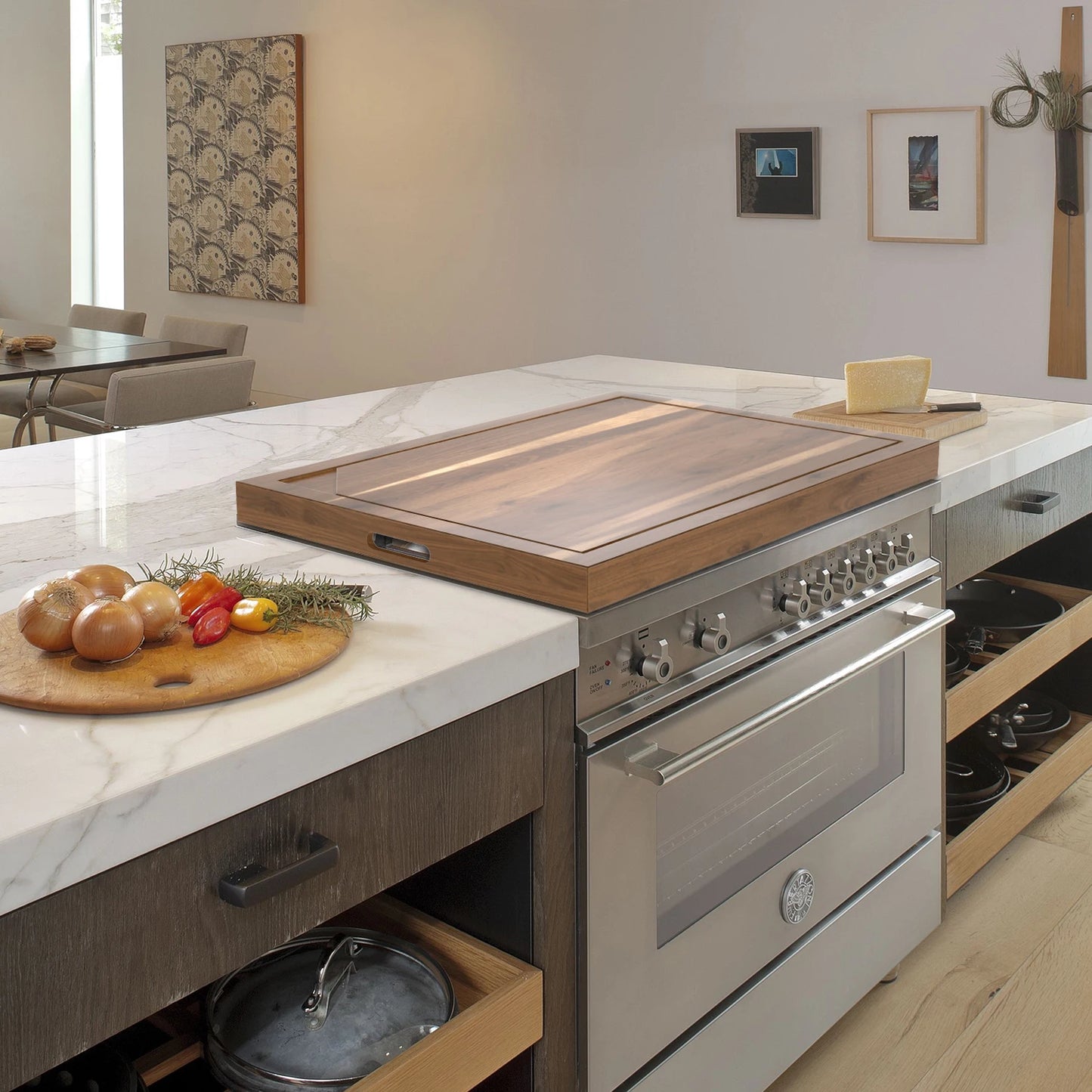 Wooden Stove Cover Board for Gas Stovetop 30 x 22 Noodle Board Electric Stove Cover for RV Stove Top Eco Friendly