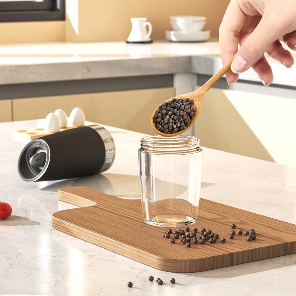 Gravity Electric Salt And Pepper Grinder Set With LED Light
