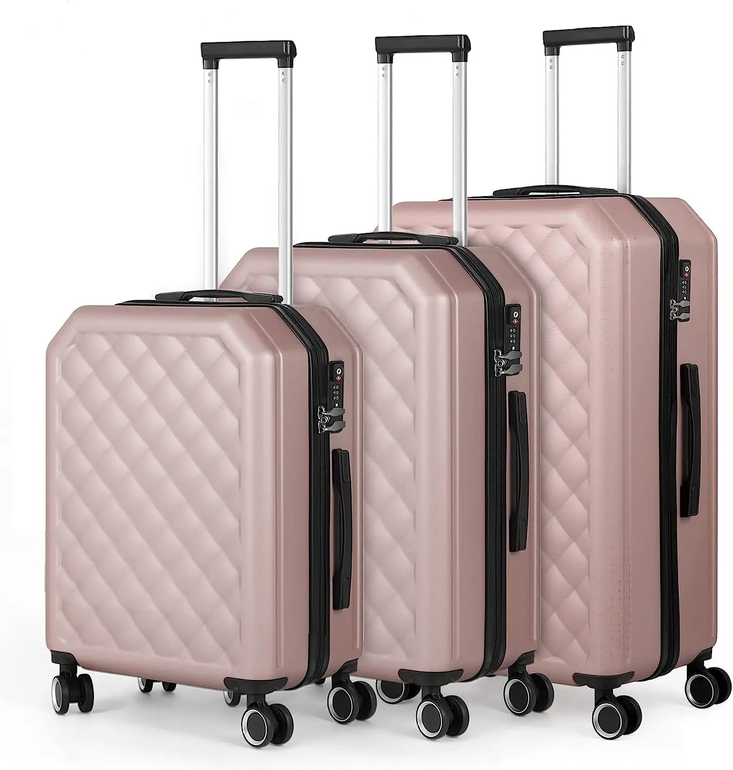 Softside Luggage Set With Spinner Wheels 20 24 28 Inches
