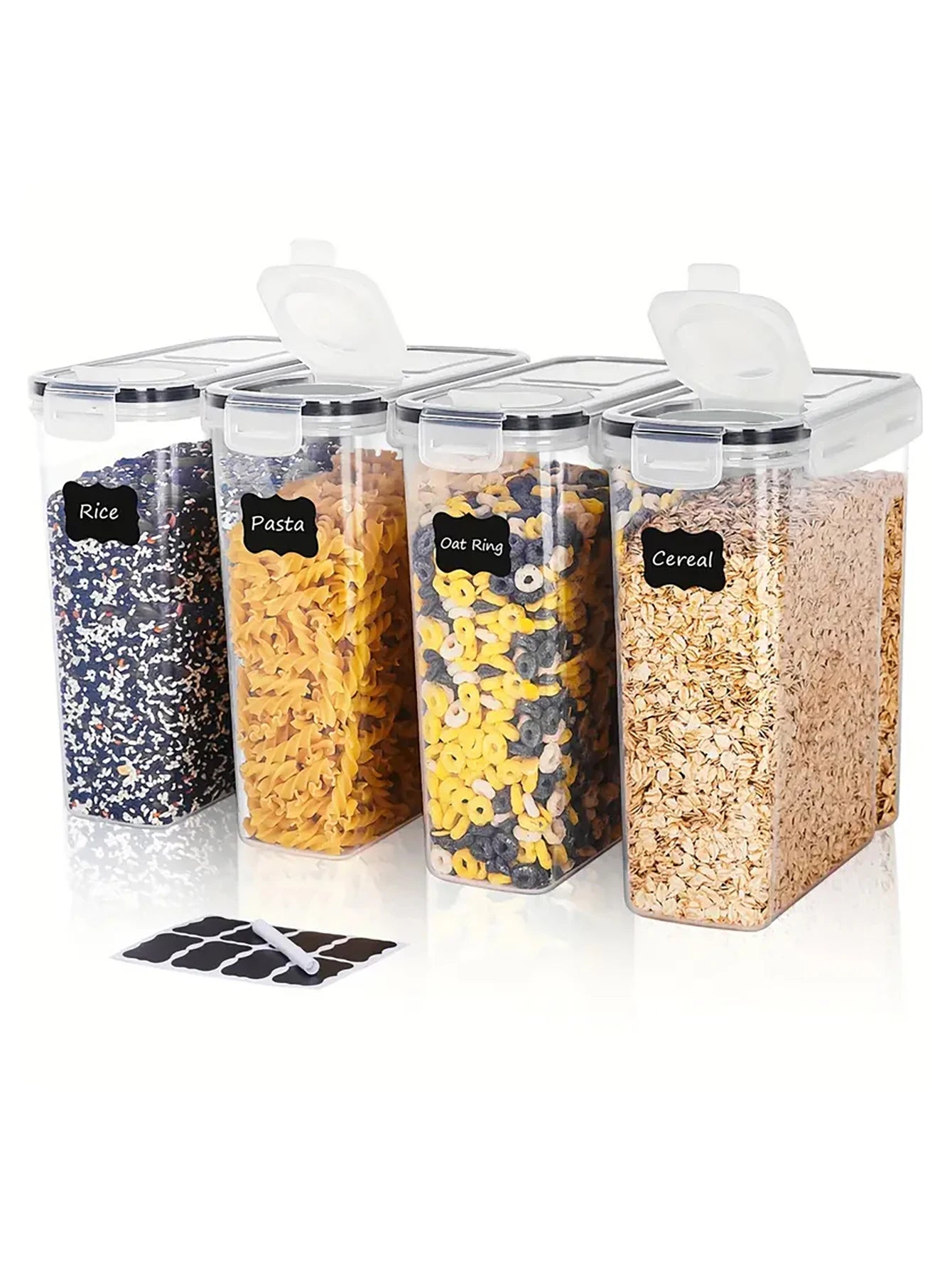 4Pcs Large Food Storage Containers With Lids Airtight Food Storage Containers For Kitchen Pantry Organization And Storage