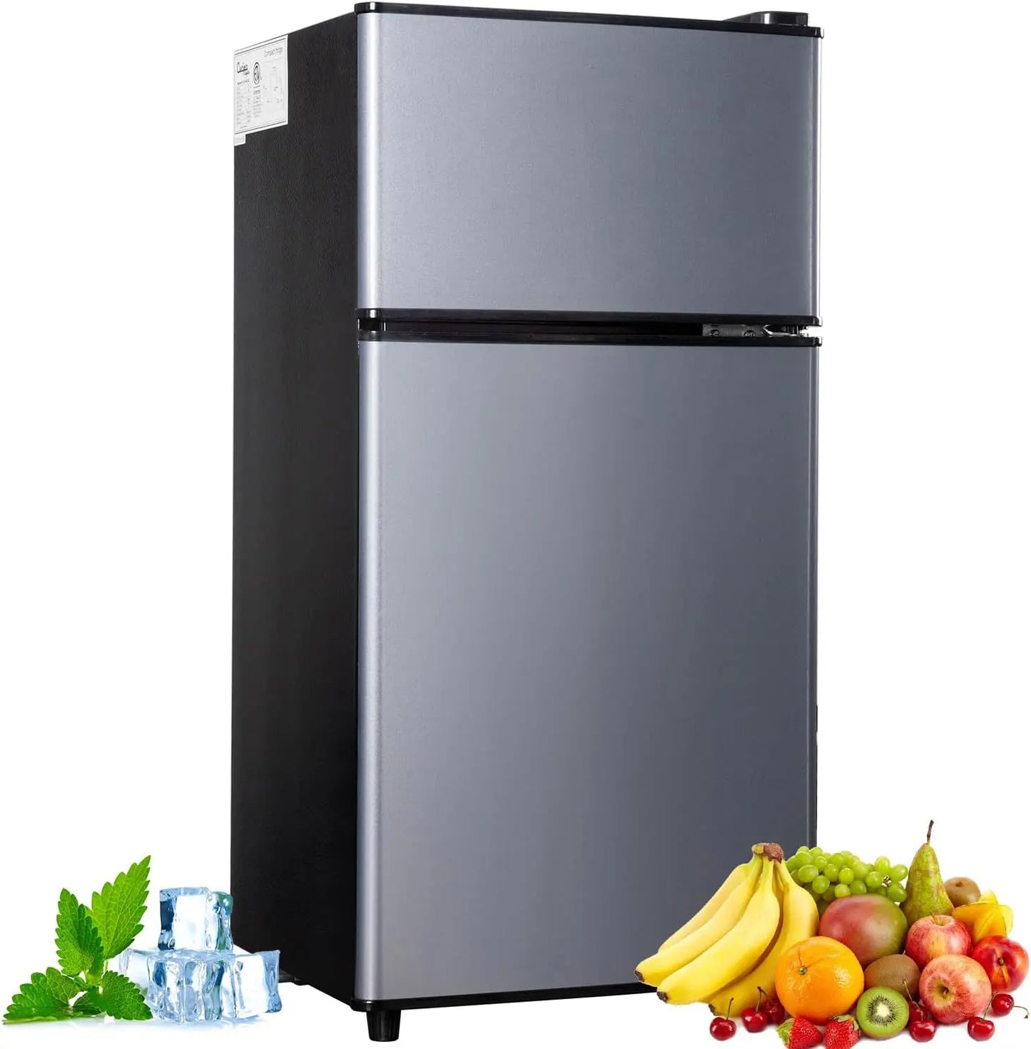 Mini Fridge With Freezer 2.9 Cu Ft Dual Door Refrigerator