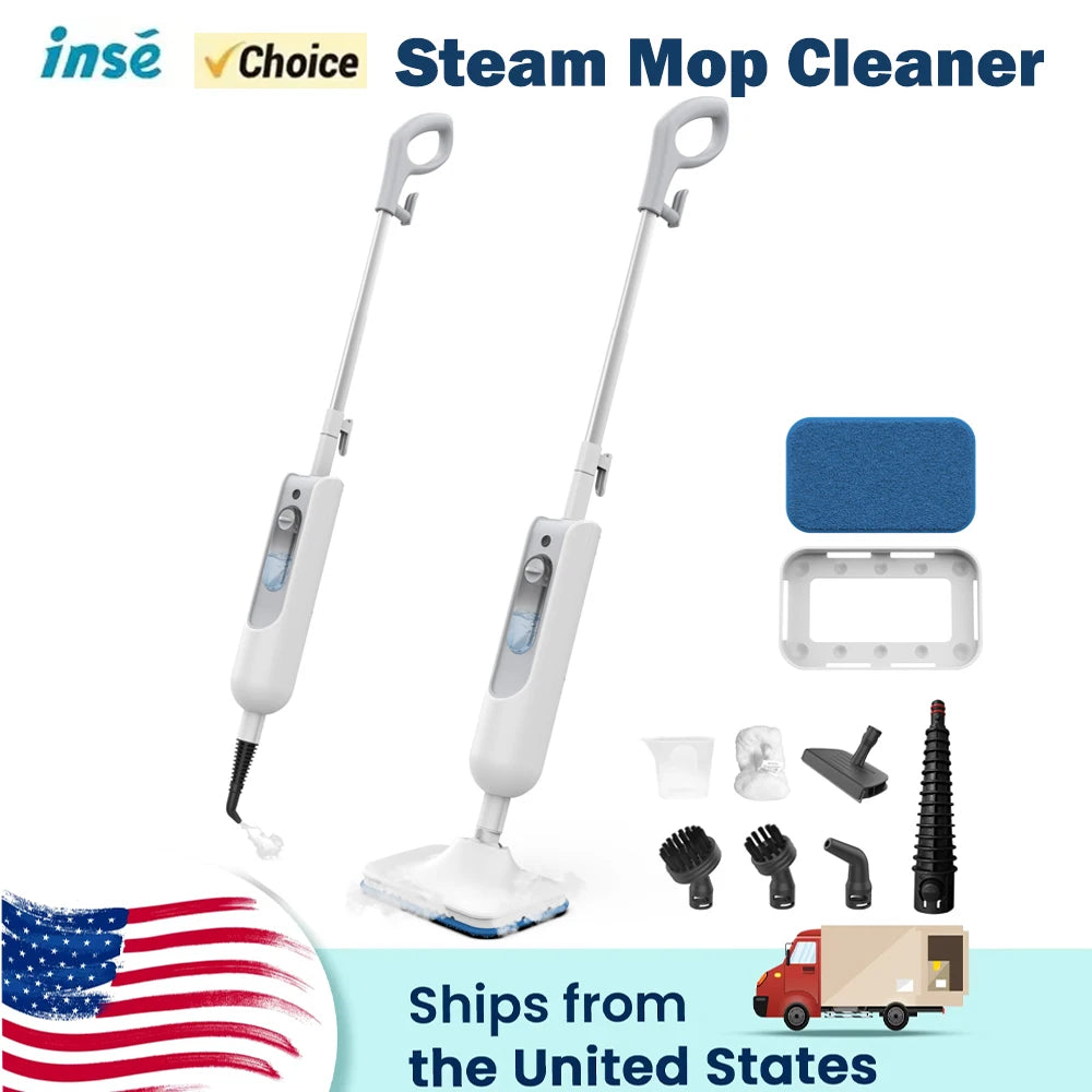 Powerful Steam Mop High Temperature Cleaning Detachable Handheld Steam Cleaner 360ml Fast Heating for Home Carpet and Hard Floor F2