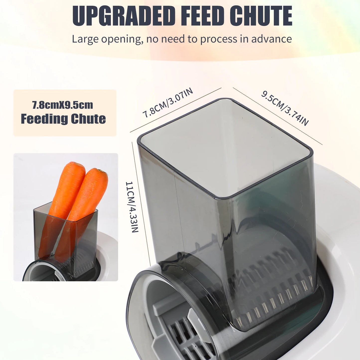 Electric Cheese Grater Slicer Shredder Vegetable Spiralizer