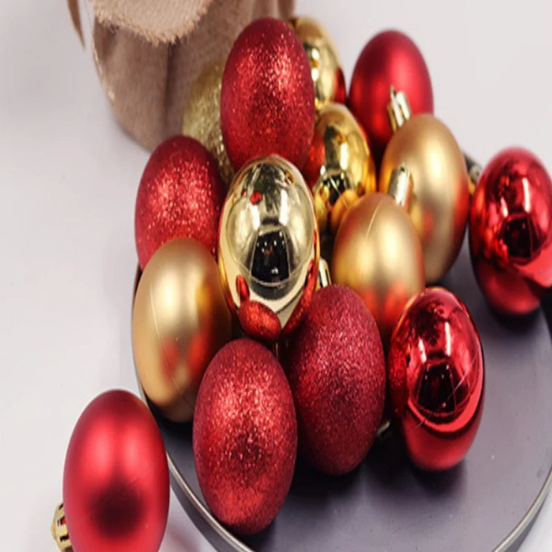 24Pcs/set Christmas Ball Ornaments Christmas Tree Hanging Pendants Home Party Decor 2024 Navidad Natal New Year Gift