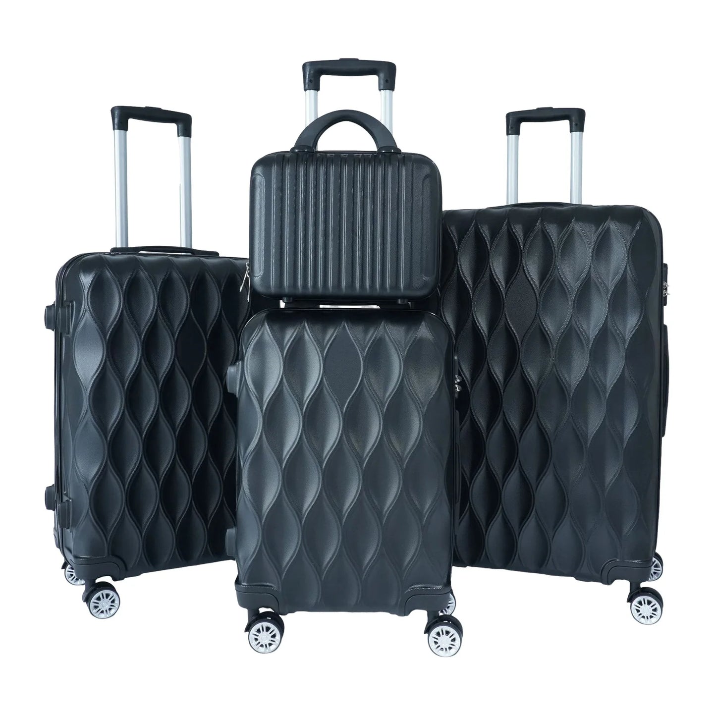 4 Piece Hard Shell Suitcase Set With Spinner And TSA Lock