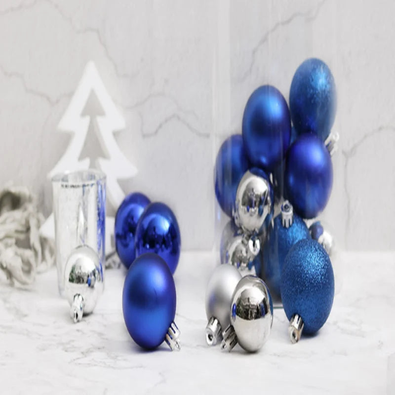 24Pcs/set Christmas Ball Ornaments Christmas Tree Hanging Pendants Home Party Decor 2024 Navidad Natal New Year Gift