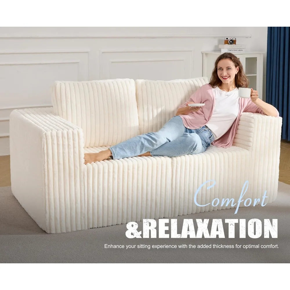 Modular Sectional Sofa Two Seater Loveseat With Memory Foam