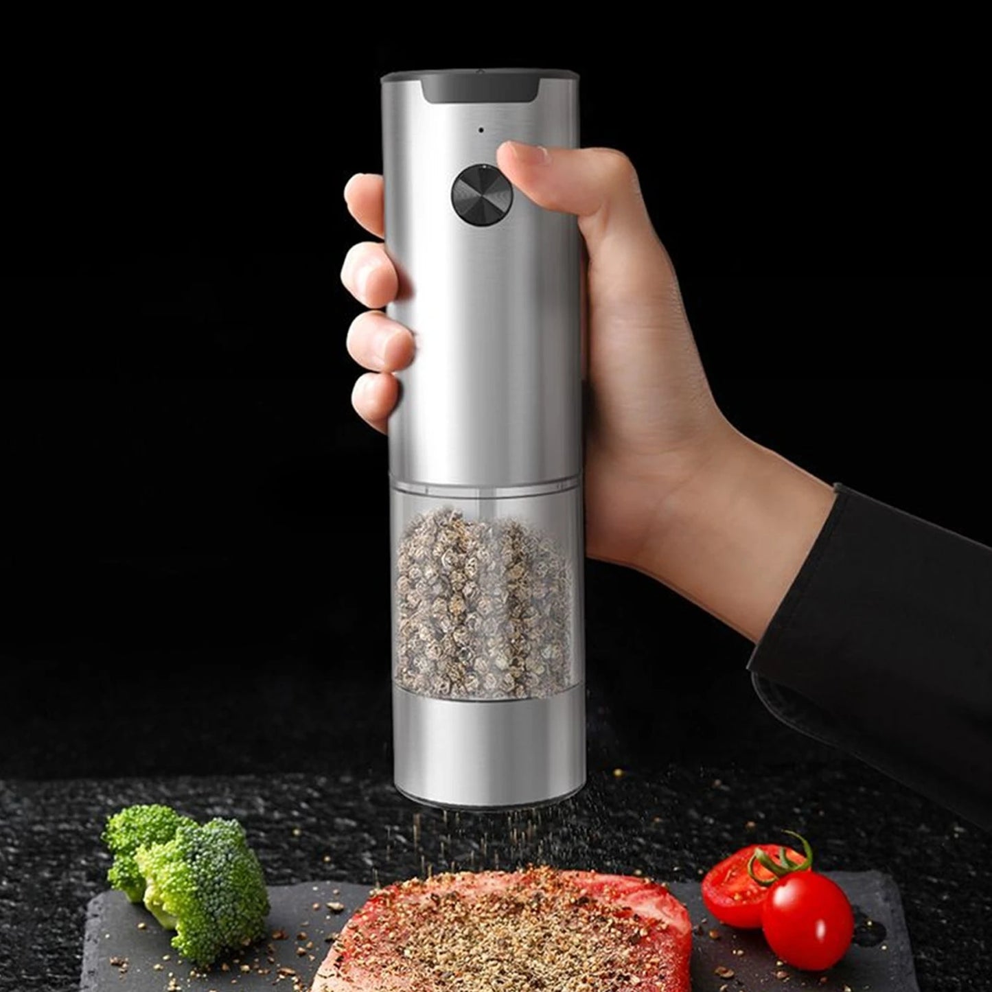Electric Salt and Pepper Grinder Set 2 Pack Rechargeable