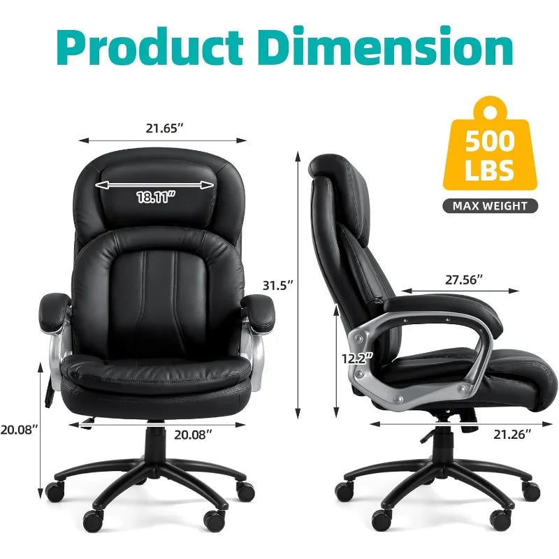 Big And Tall Office Chair 6 Point Vibration Heat 500lbs