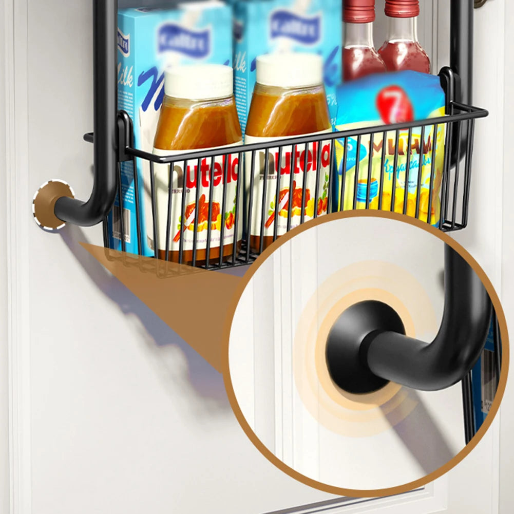 Over The Door Storage Organizer Metal Hanging Shelf With Adjustable Basket For Bedroom And Kitchen Space Saving Door Organizer 6 Tier