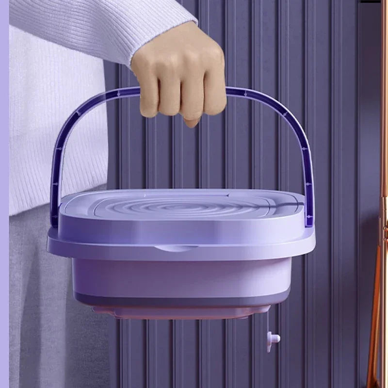 8L Portable Folding Washing Machine Bucket for Travel