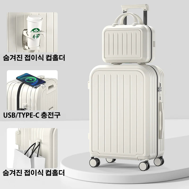 Large Capacity Luggage Trolley Suitcase 20 22 24 26 28