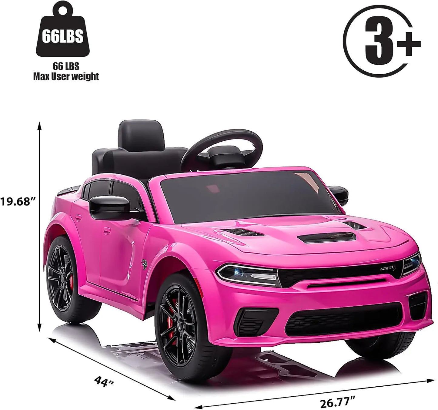 12V Dodge Charger Hellcat Kids Electric Ride On Car Remote