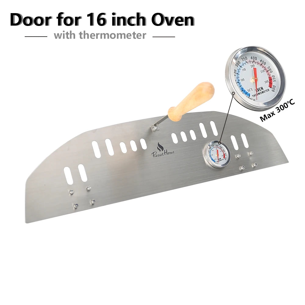 Onilini 12 Inch or 16 Inch Pizza Oven Door Stainless Steel Eco-Friendly Design