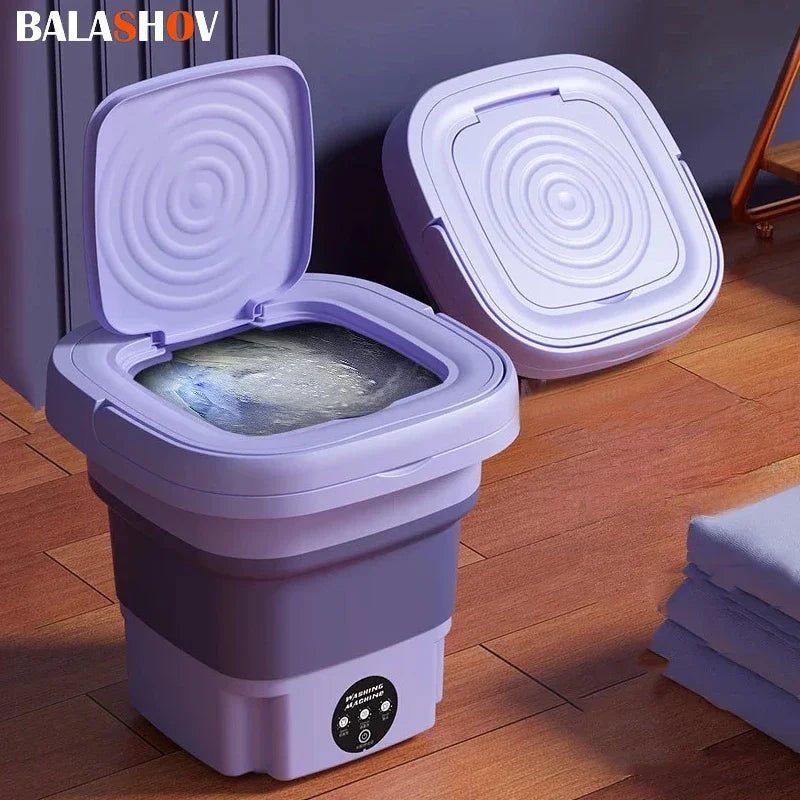 8L Portable Folding Washing Machine Bucket for Travel