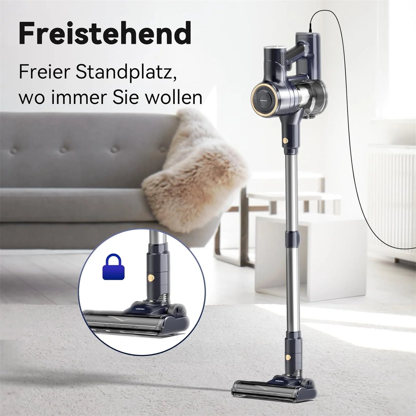 I8 Corded Vacuum Cleaner 23000Pa 6m Cord For Floors