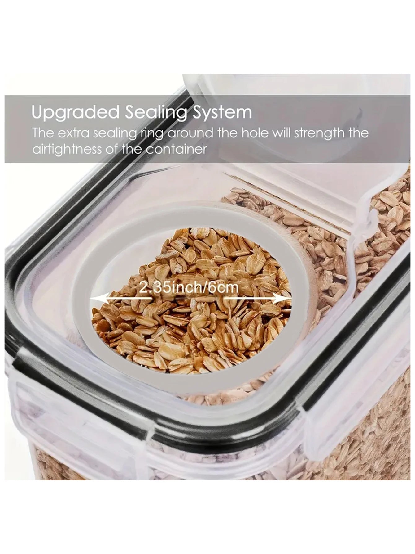 4Pcs Large Food Storage Containers With Lids Airtight Food Storage Containers For Kitchen Pantry Organization And Storage