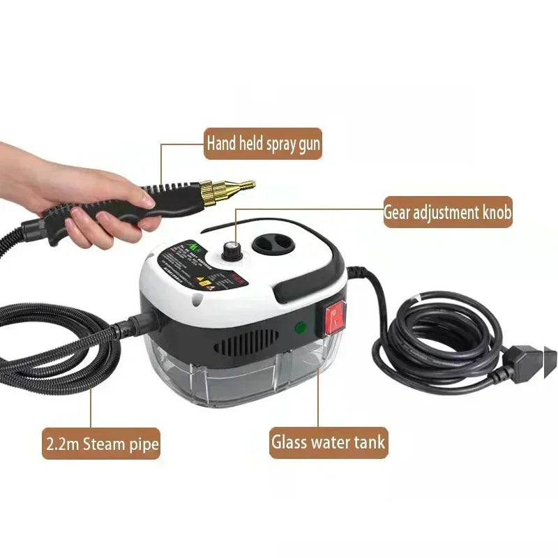 2500W Portable Steam Cleaner High Temperature Jet Washer