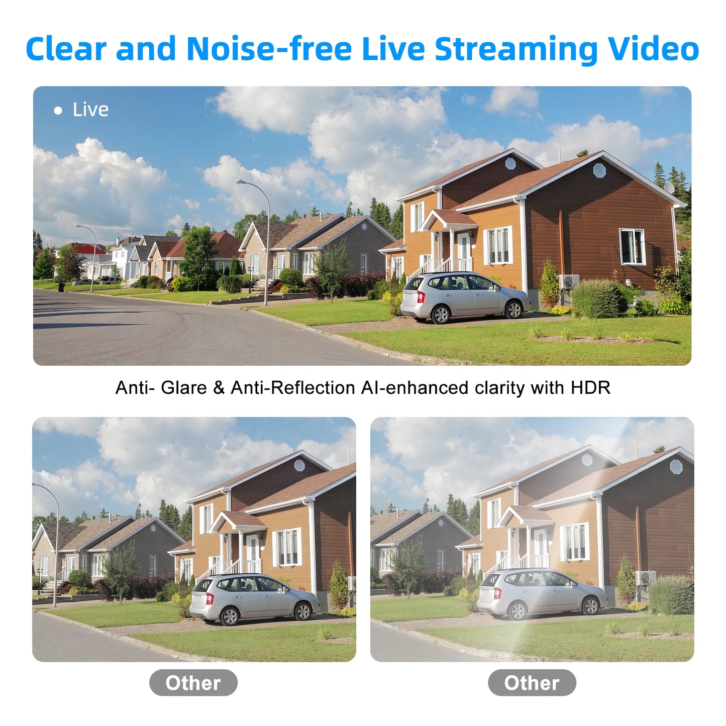 Indoor Security Camera 1080p WiFi 2.4GHz 110 Degree Wide