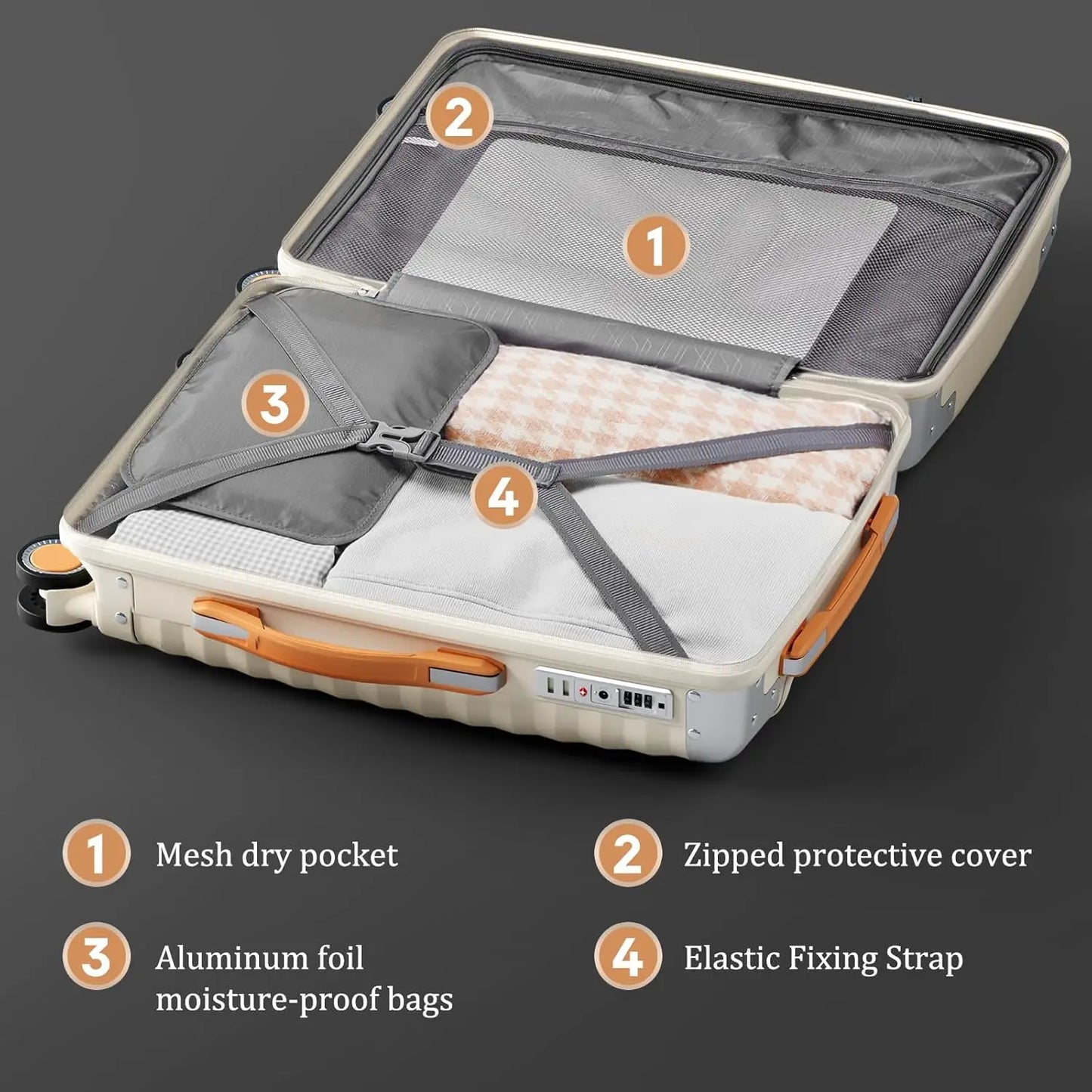 Joyway Travel Luggage Suitcase TSA Lock Lightweight PP