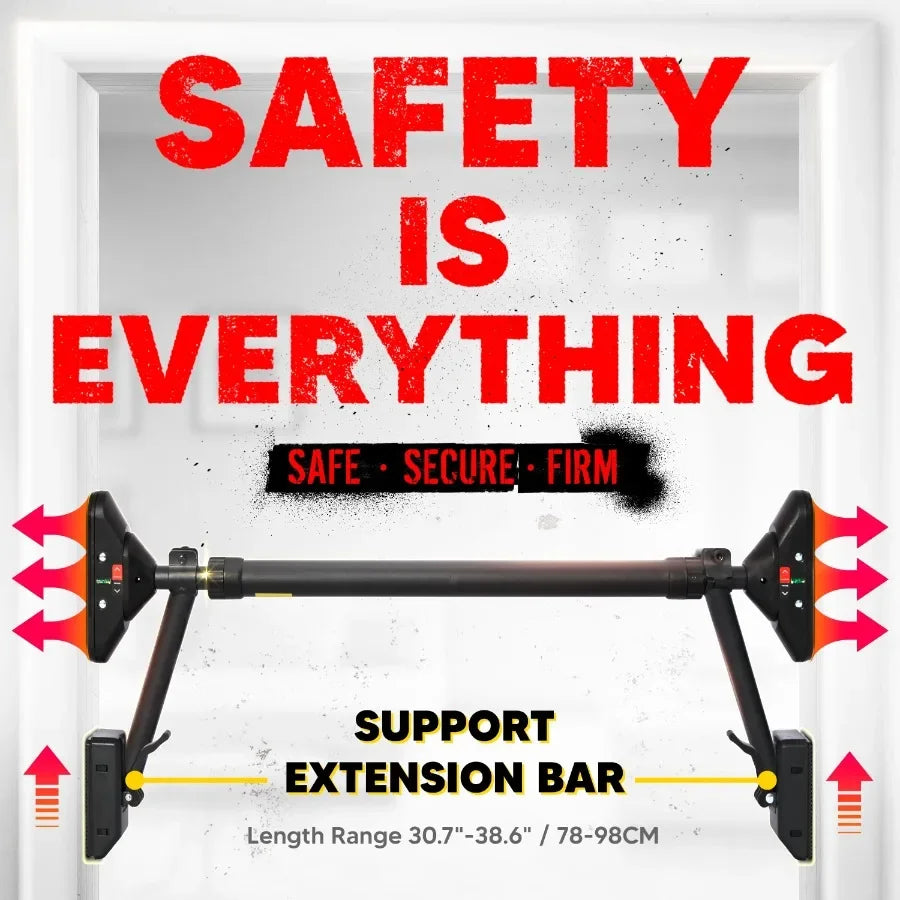 Pull Up Bar for Home Gym: DualDirection Support System Enables Full Upper Body Workout Adjustable Height Fitness Training Equip