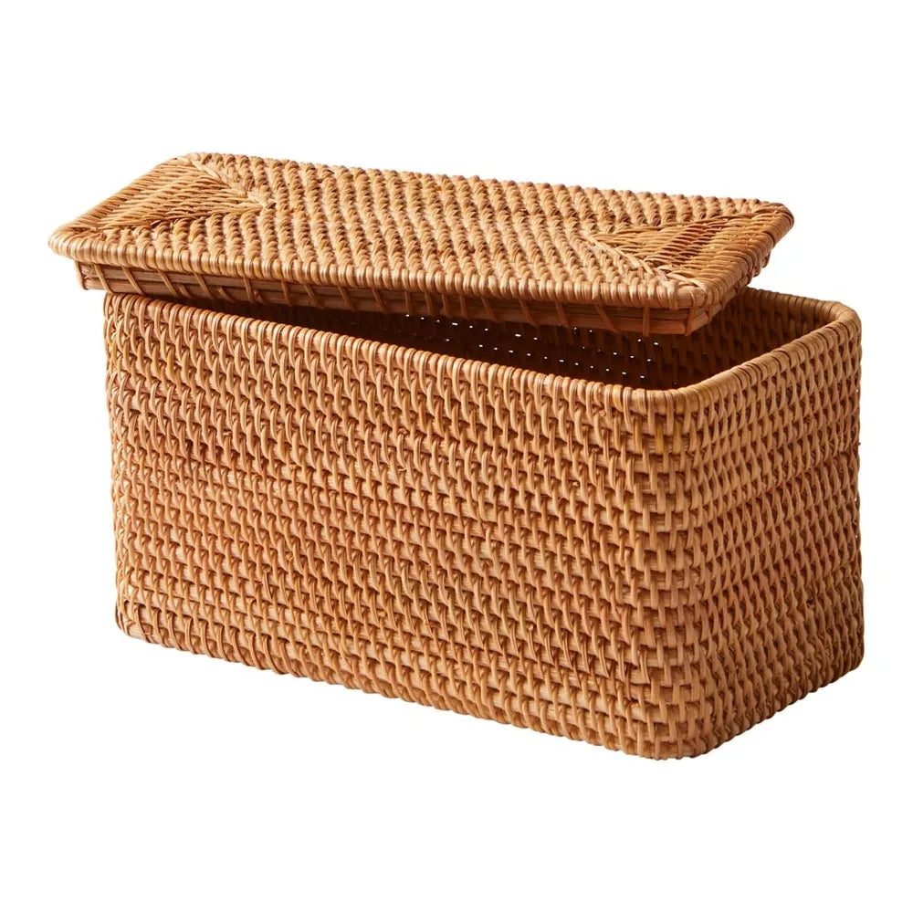 Better Homes and Gardens Brown Rattan Organizer Basket Lid