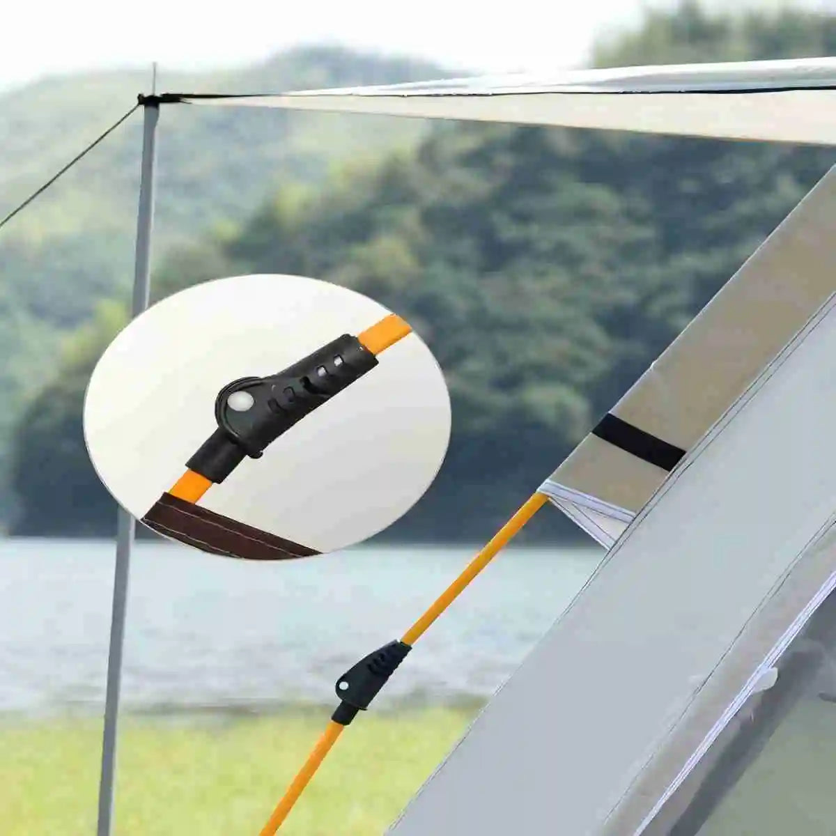 Outdoor Shelter Sunshade Self-Driving Travel Camping Tent with Two Doors and Two Windows
