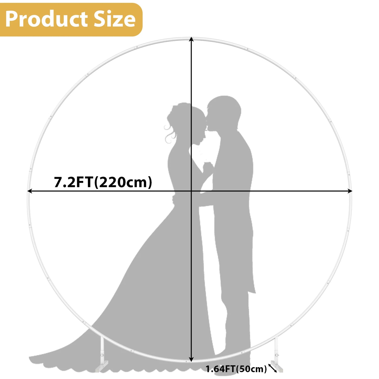 Metal Circle Stand Wedding Arch Round Balloon Arch Flower Background Arch DIY Frame Birthday Party Baby Shower Decoration White