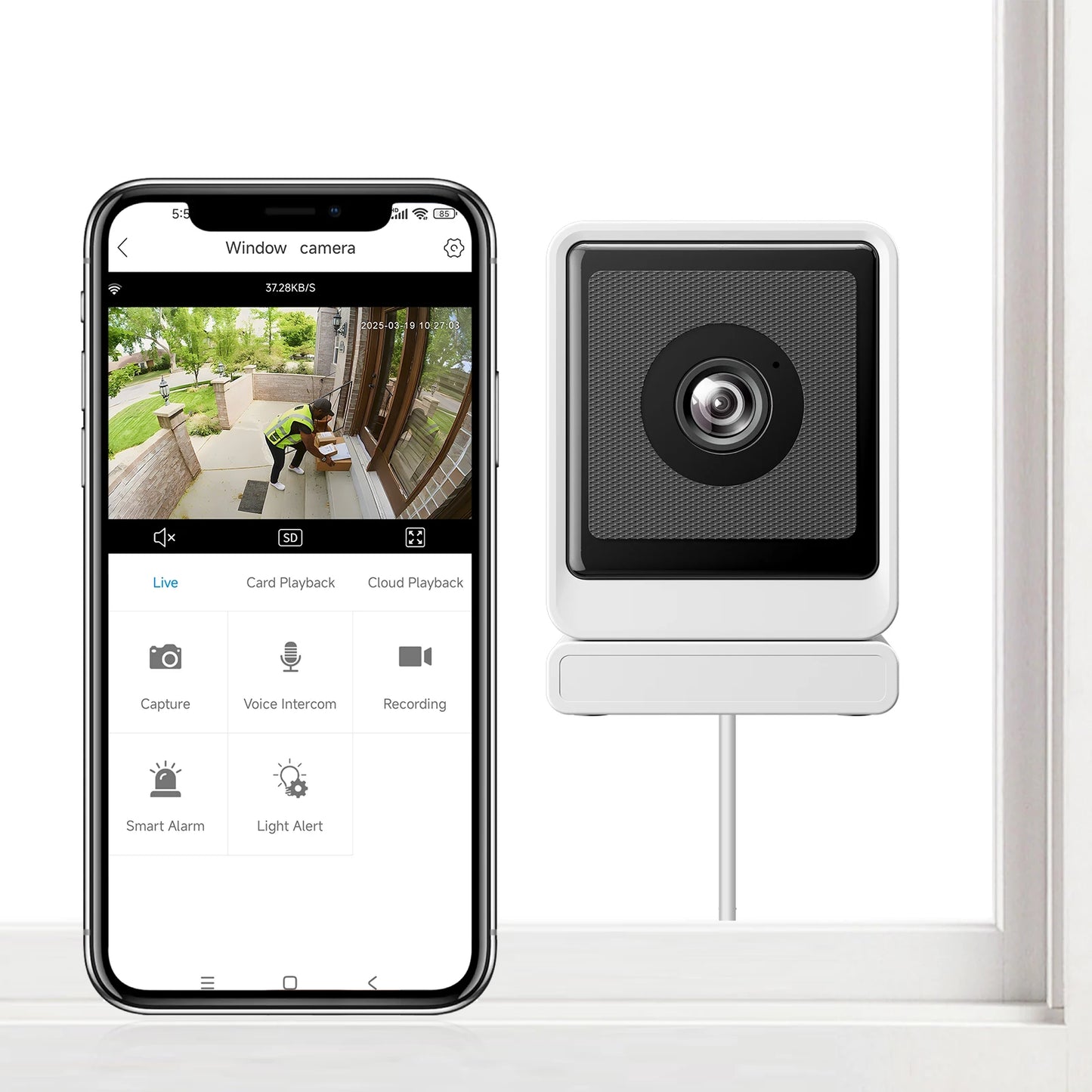Indoor Security Camera 1080p WiFi 2.4GHz 110 Degree Wide