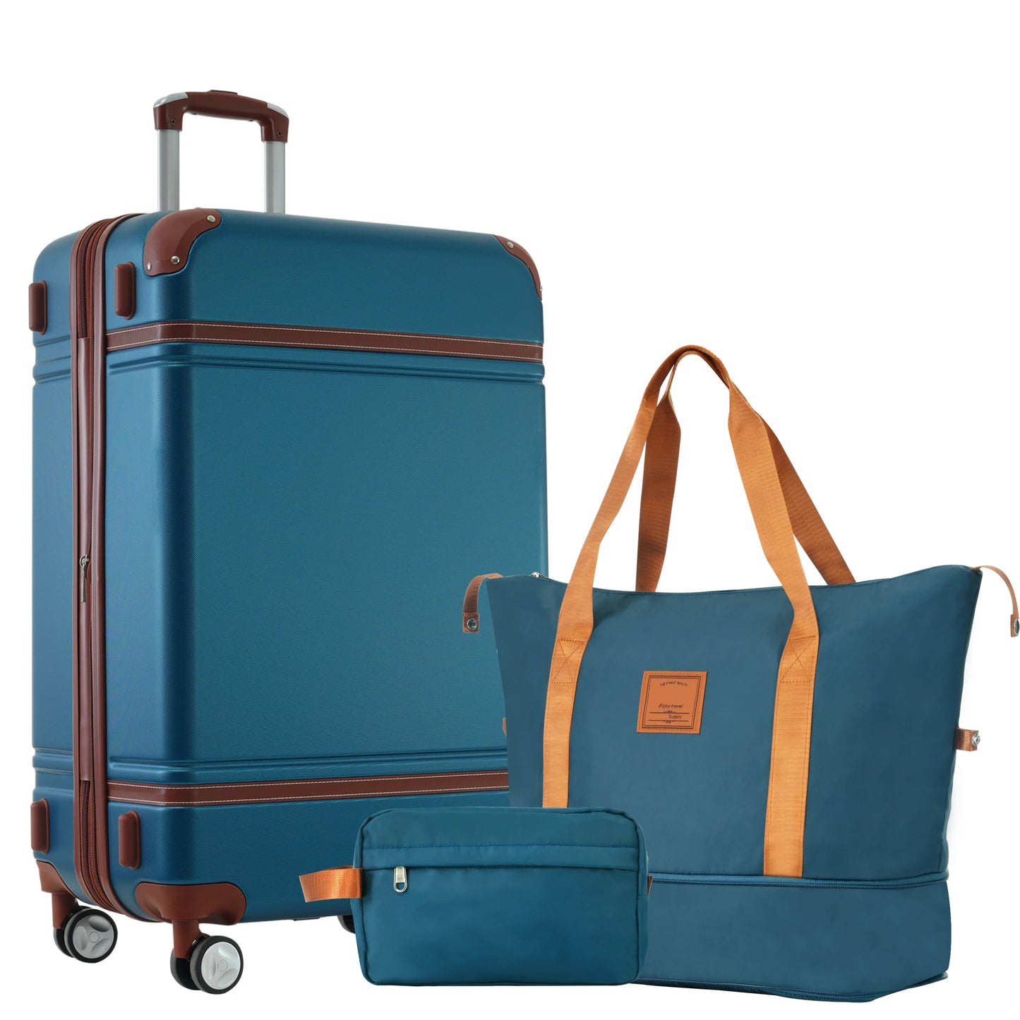 Hardside Luggage Set With 24 Inch Spinner Wheels TSA Lock