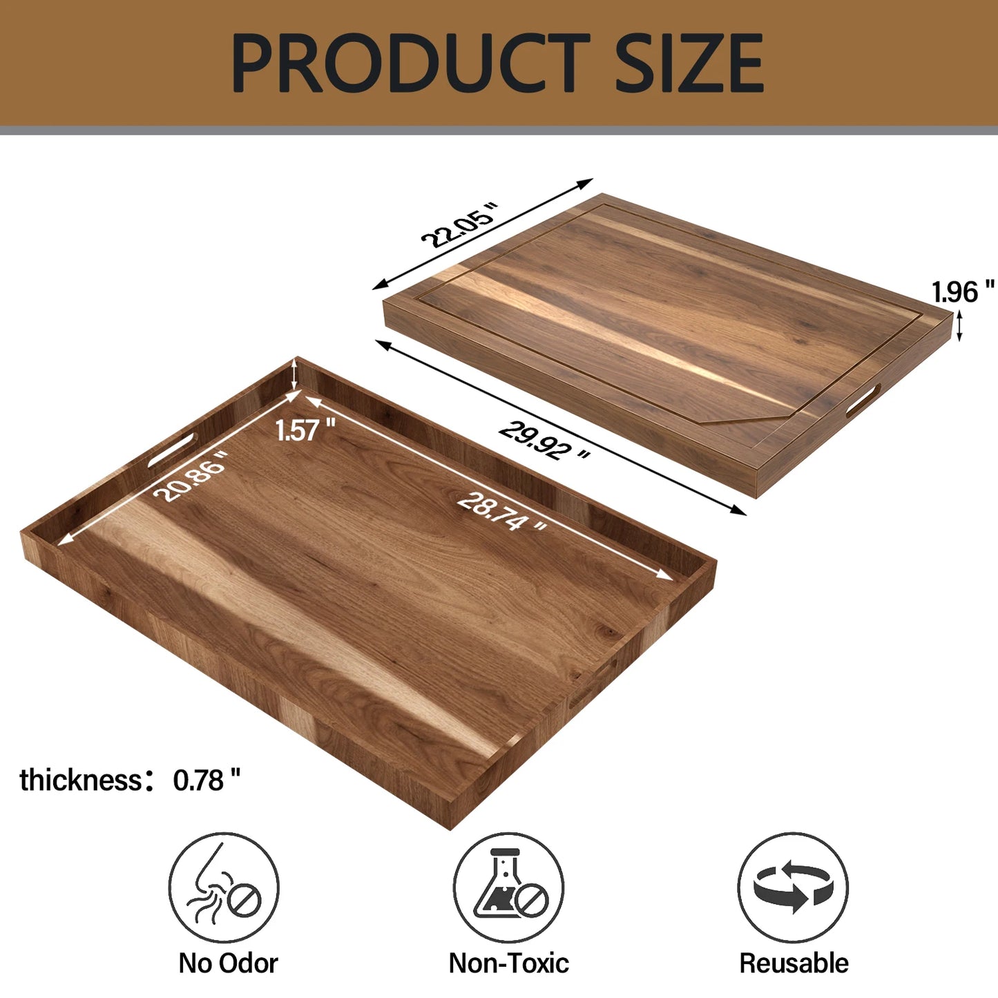 Wooden Stove Cover Board for Gas Stovetop 30 x 22 Noodle Board Electric Stove Cover for RV Stove Top Eco Friendly