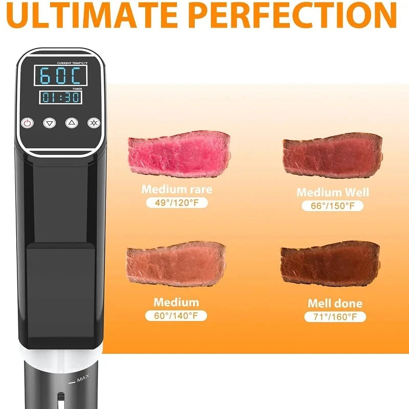 1000W Sous Vide LCD Digital Timer Immersion Circulator
