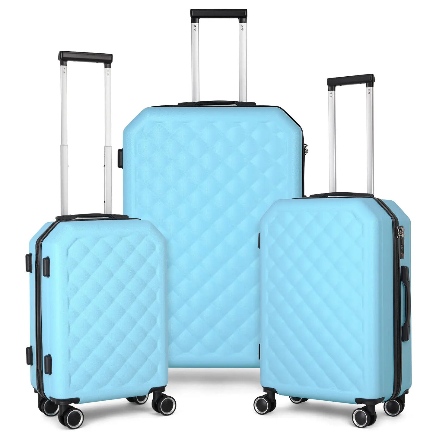 Softside Luggage Set With Spinner Wheels 20 24 28 Inches