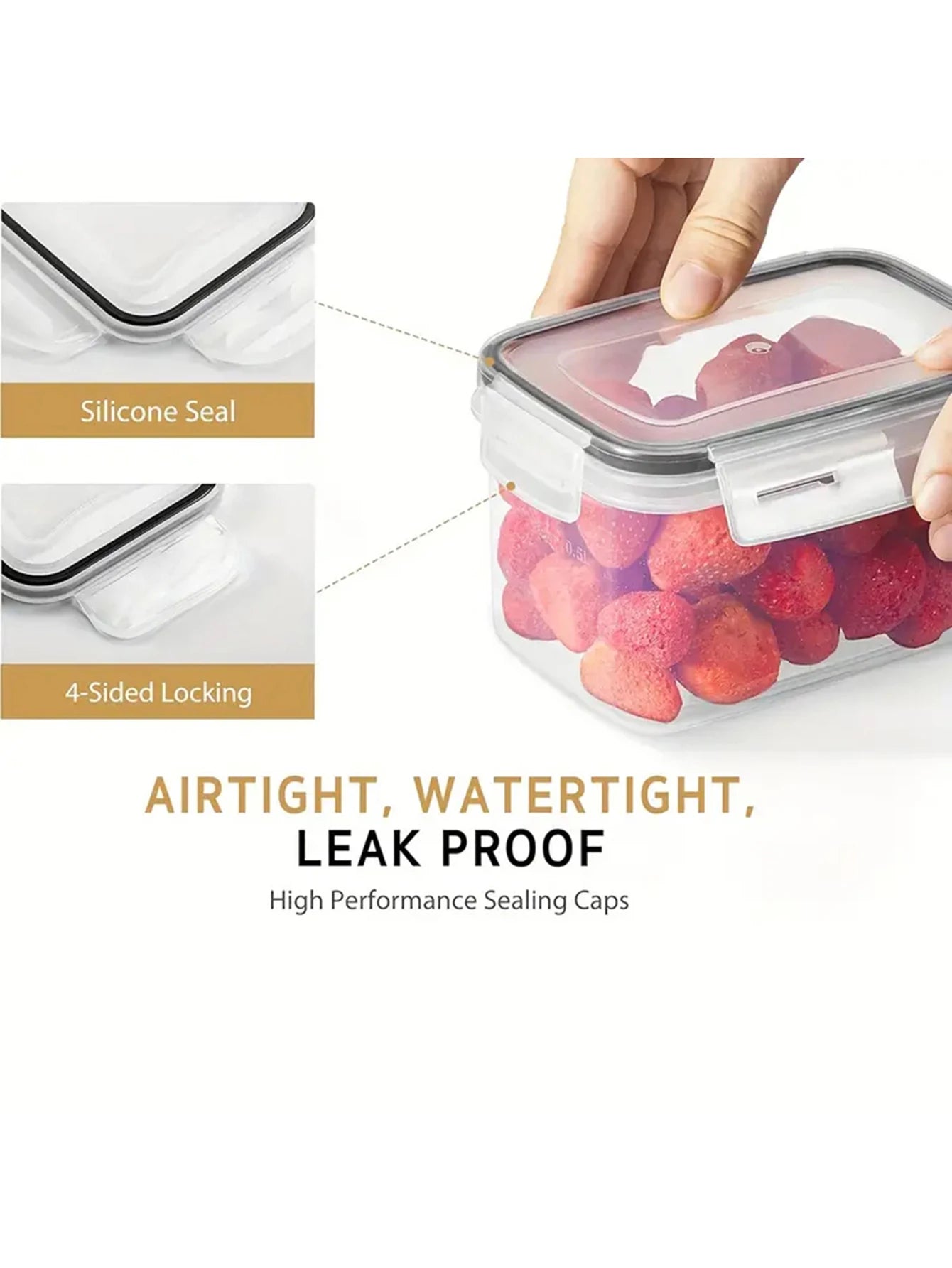 20 Pcs Airtight Food Storage Containers With Lids For Pantry