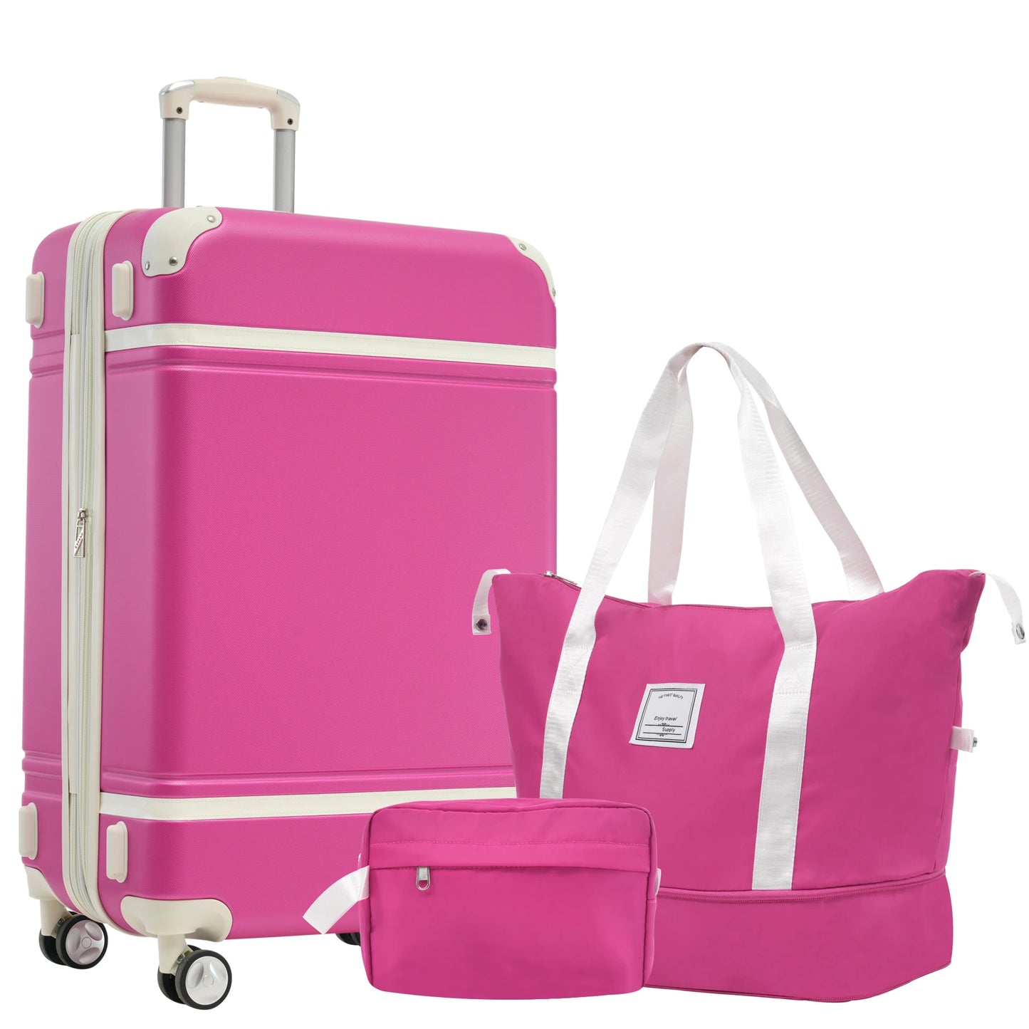 Hardside Luggage Set With 24 Inch Spinner Wheels TSA Lock