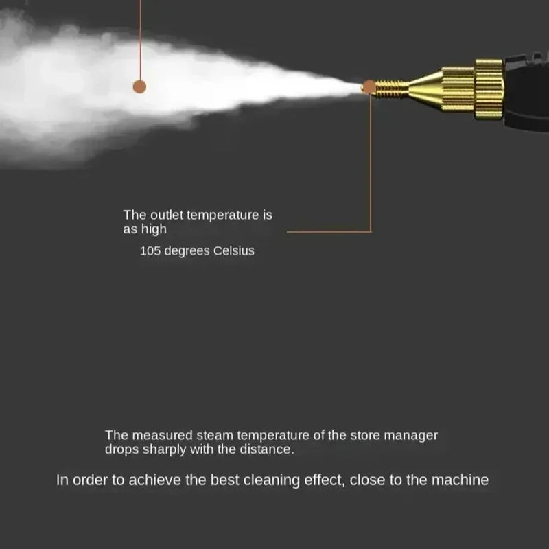 2500W Portable Steam Cleaner High Temperature Jet Washer