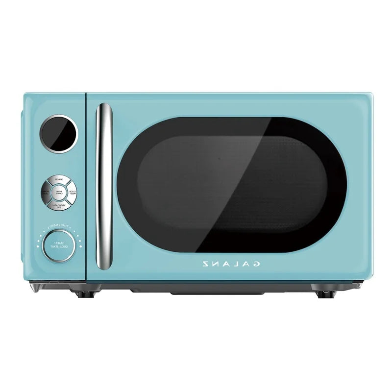 Retro Microwave Oven Countertop 700W Defrost 6 Power Levels
