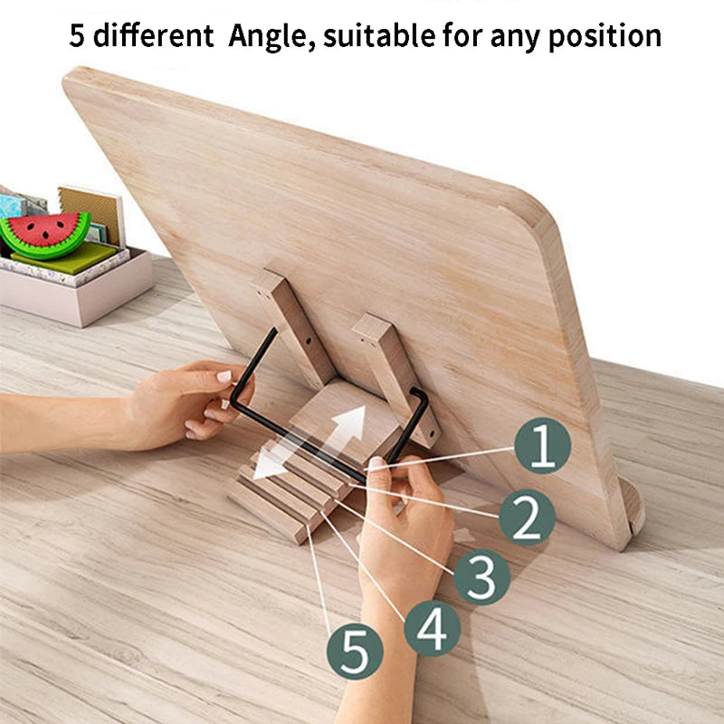 Adjustable Reading Rest Tablet and Page Paper Clips Cookbook Reading Desk Sturdy Bookstand Lightweight Bookstand for Textbooks