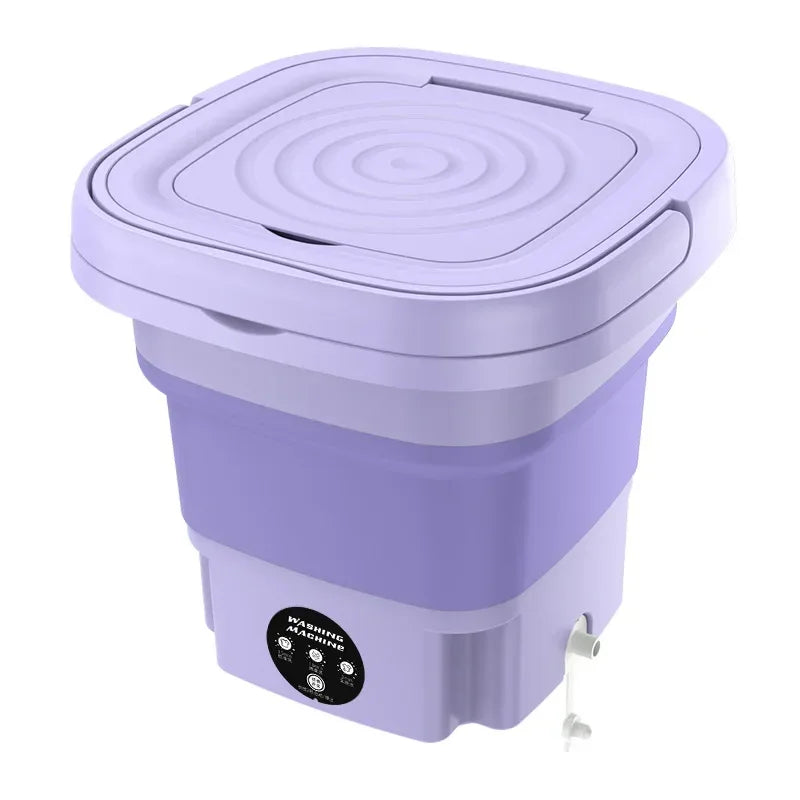 8L Portable Folding Washing Machine Bucket for Travel