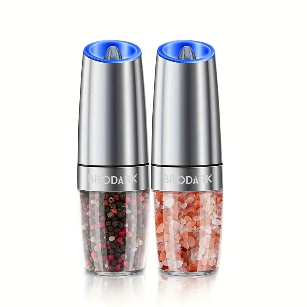 Gravity Electric Salt And Pepper Grinder Set With LED Light