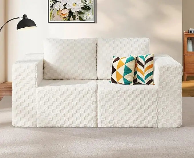 Modular Sectional Sofa Two Seater Loveseat With Memory Foam
