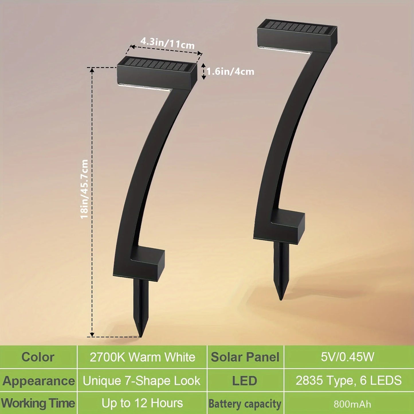 6 Pack Bright Solar Outdoor Lights Pathway 12 Hours Solar Garden Lights Auto On Off for Outside Landscape Path Yard Walkway