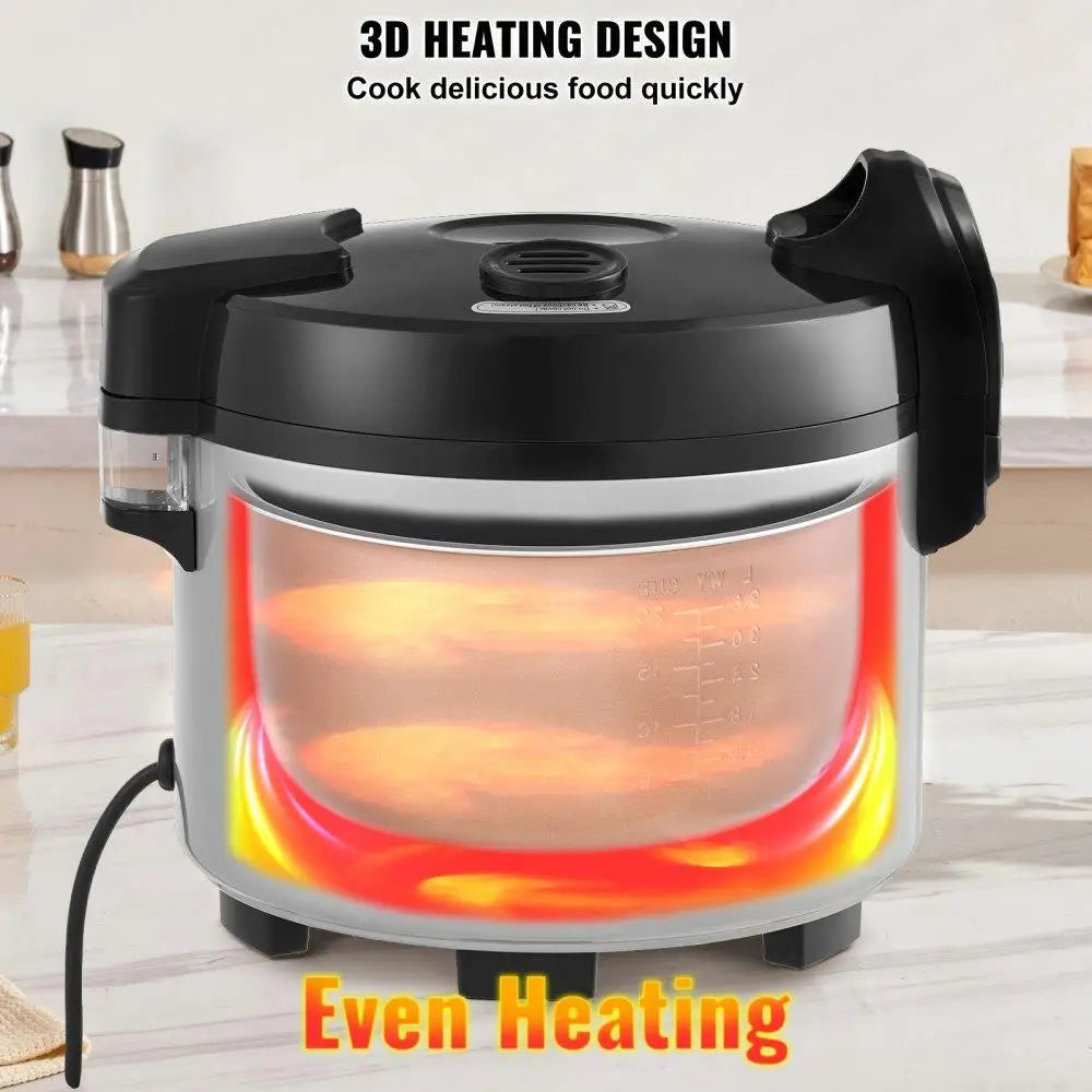 70 Cup Commercial Rice Cooker 15L Non Stick Pot 12 Hour Keep Warm Function For Restaurant Use